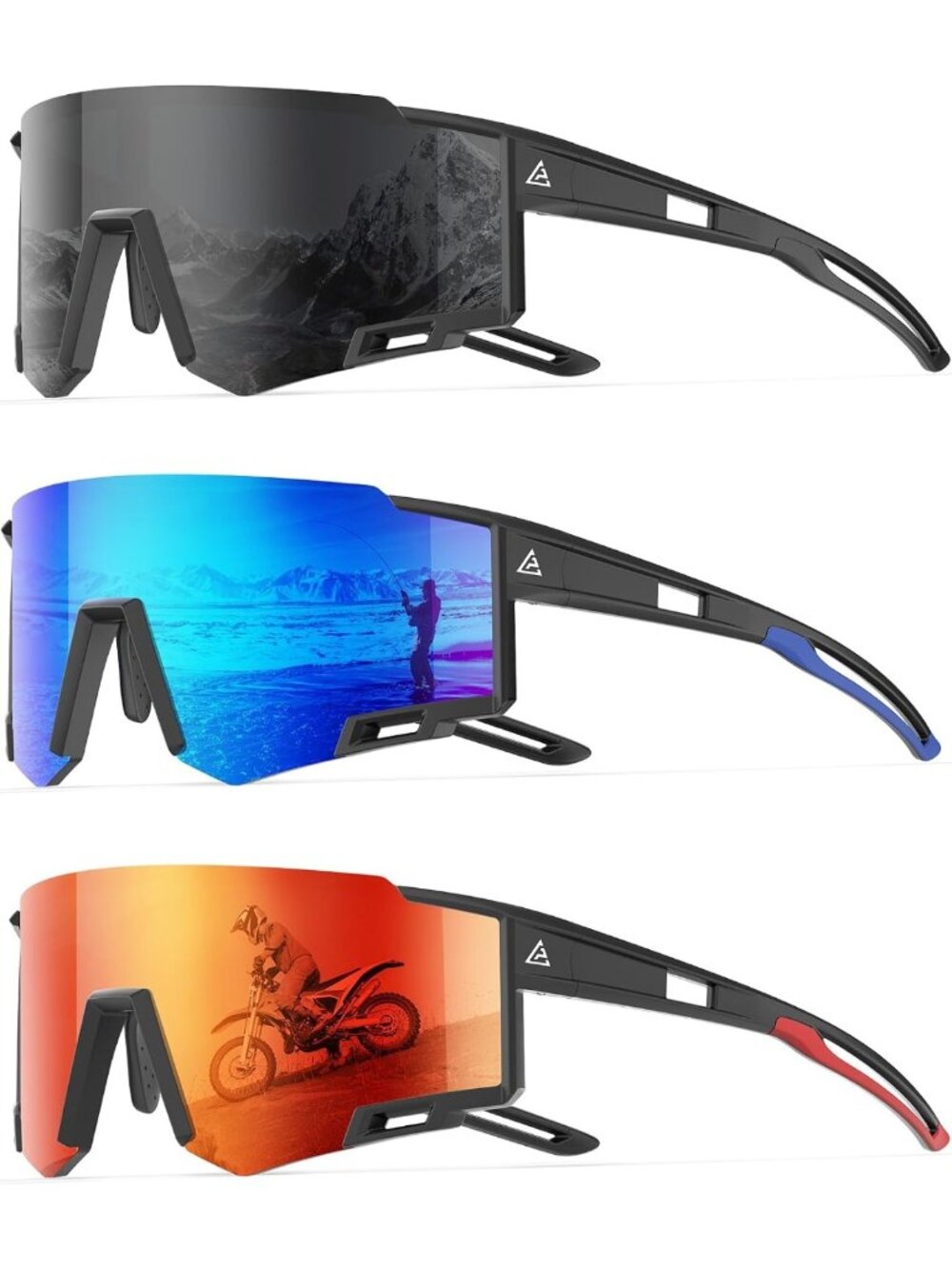 Polarized Sports Sunglasses for Men & Women - UV400 Running, Fishing, Cycling